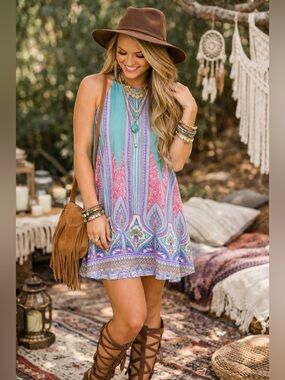 Tyche Too Tulip For You Boho Dress sz M